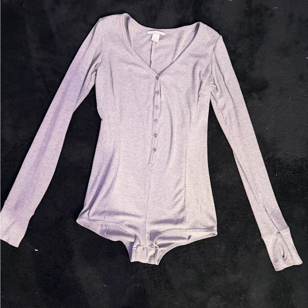 VS rib knit grey romper